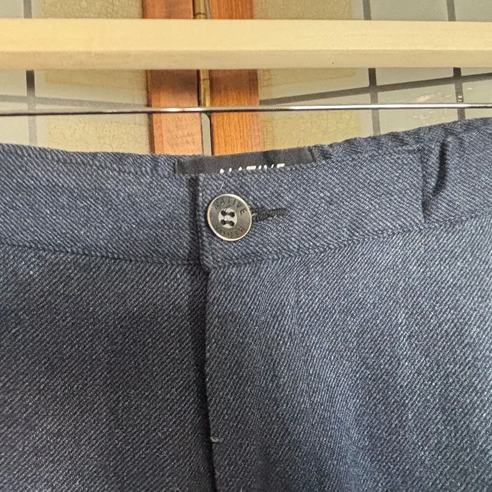 Native Youth Navy Blue Wool Weekend Surge Slim Fit Cargo Pants Size 30
